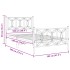 Estructura cama sin colchón con estribo metal blanco 100x190