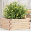 Jardinera de madera maciza de pino 50x50x23 cm