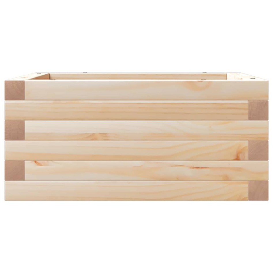 Jardinera de madera maciza de pino 50x50x23