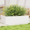 Jardinera de madera maciza de pino blanco 90x40x23 cm