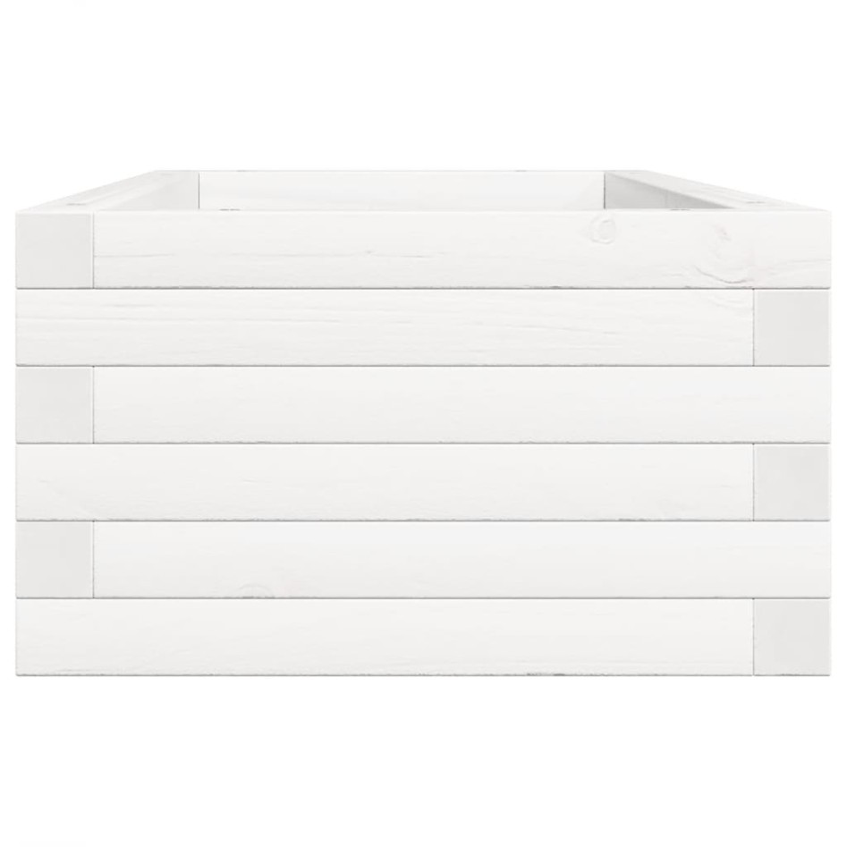 Jardinera de madera maciza de pino blanco 90x40x23