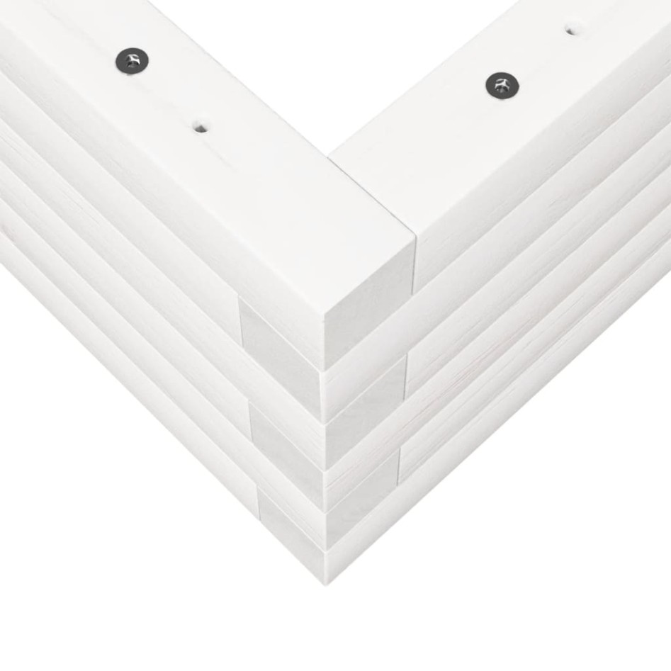 Jardinera de madera maciza de pino blanco 90x40x23