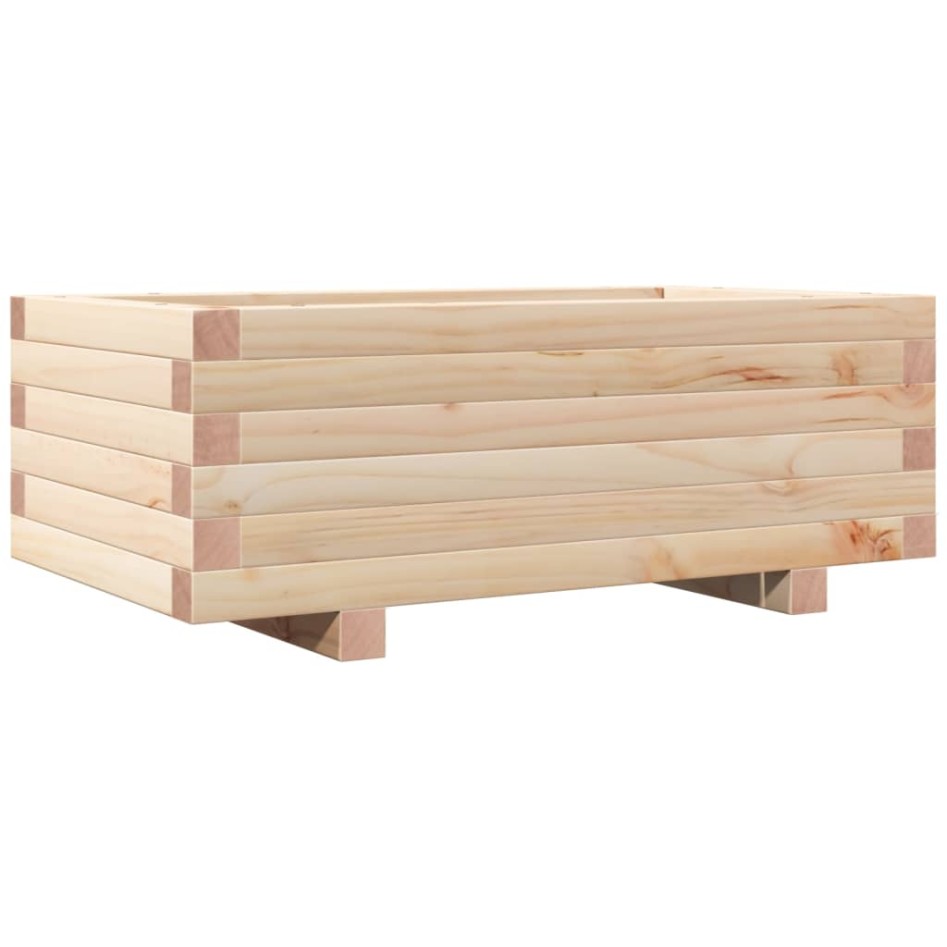 Jardinera de madera maciza de pino 70x40x26,5