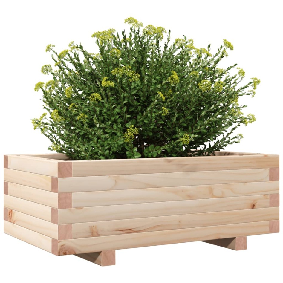 Jardinera de madera maciza de pino 70x40x26,5