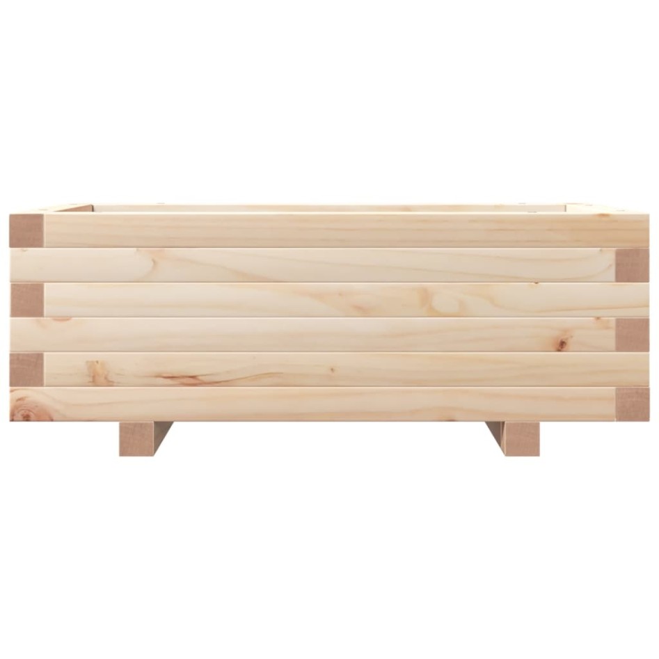 Jardinera de madera maciza de pino 70x40x26,5