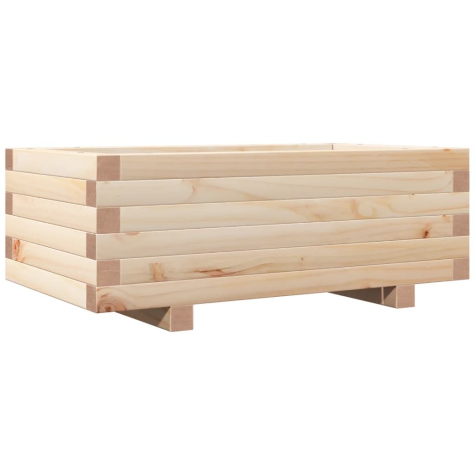 Jardinera de madera maciza de pino 70x40x26,5