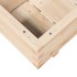 Jardinera de madera maciza de pino 70x40x26,5
