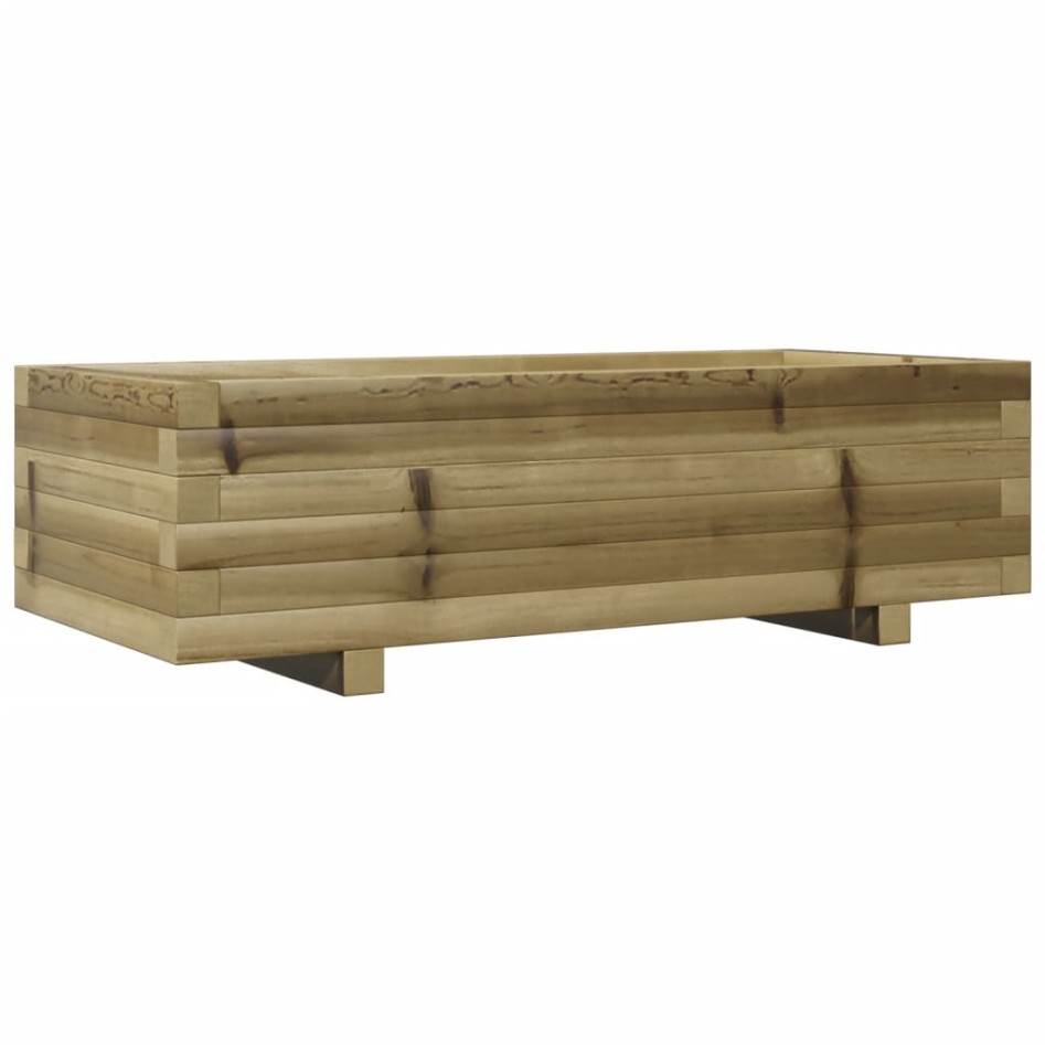 Jardinera de madera de pino impregnada 90x40x26,5