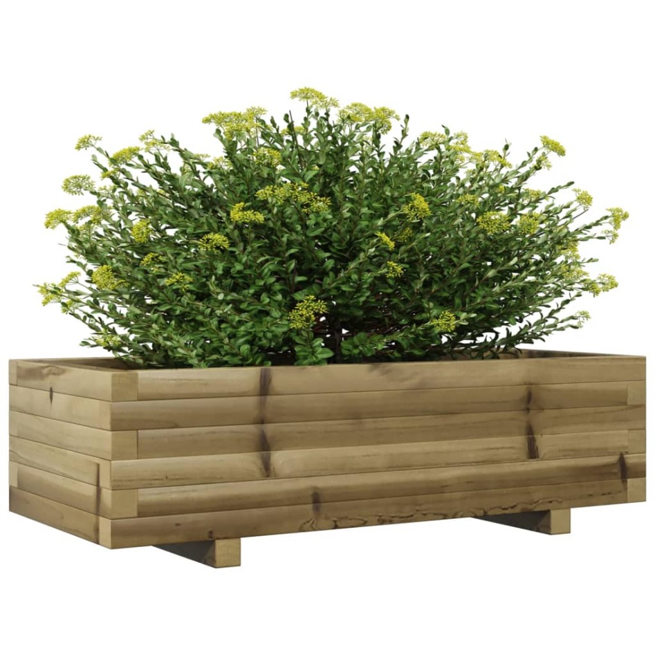 Jardinera de madera de pino impregnada 90x40x26,5