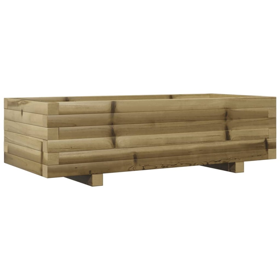 Jardinera de madera de pino impregnada 90x40x26,5