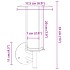 Apliques de exterior 2 unidades acero inoxidable