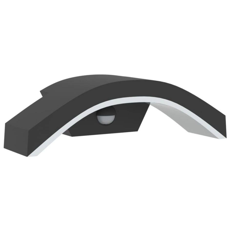 Lámparas de pared LED exterior con sensor 2 uds aluminio