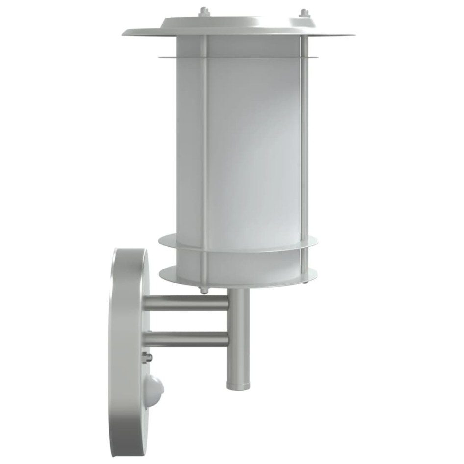 Apliques de exterior con sensor 2 unidades acero