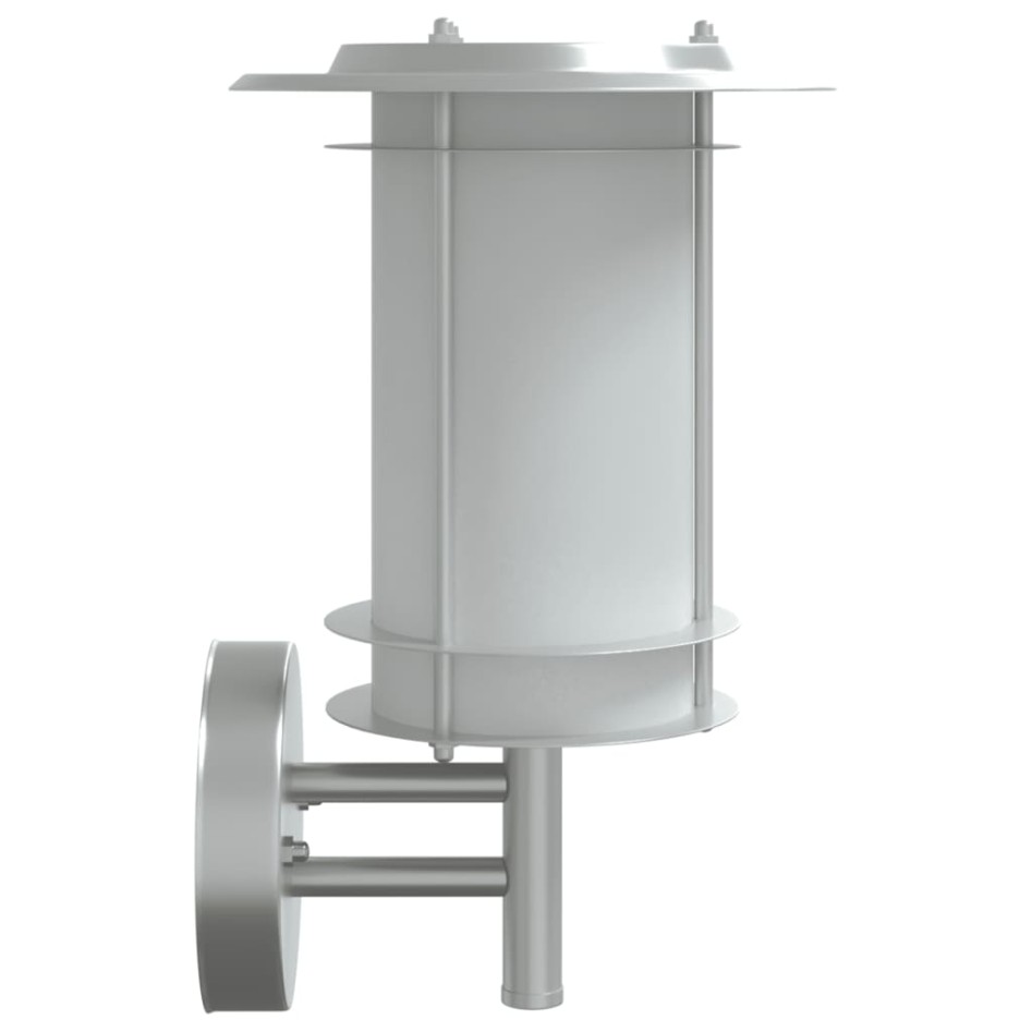 Apliques de exterior 2 unidades acero inoxidable