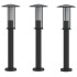 Lámparas de suelo de exterior 3 uds acero inoxidable negro