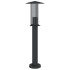 Lámparas de suelo de exterior 3 uds acero inoxidable negro