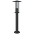 Lámparas de suelo de exterior 3 uds acero inoxidable negro