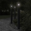 Lámpara de suelo de exterior acero inoxidable negro 110 cm