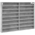 Vitrina de madera de ingeniería gris hormigón 100x8,5x75