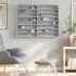 Vitrina de madera de ingeniería gris hormigón 100x8,5x75