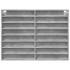 Vitrina de madera de ingeniería gris hormigón 100x8,5x75
