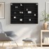 Vitrina de madera de ingeniería negra 100x8,5x75