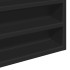 Vitrina de madera de ingeniería negra 100x8,5x75