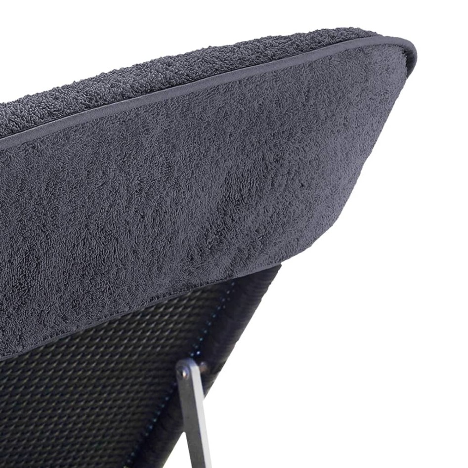 Toallas de playa 2 uds tela gris antracita 400 g/m² 75x200