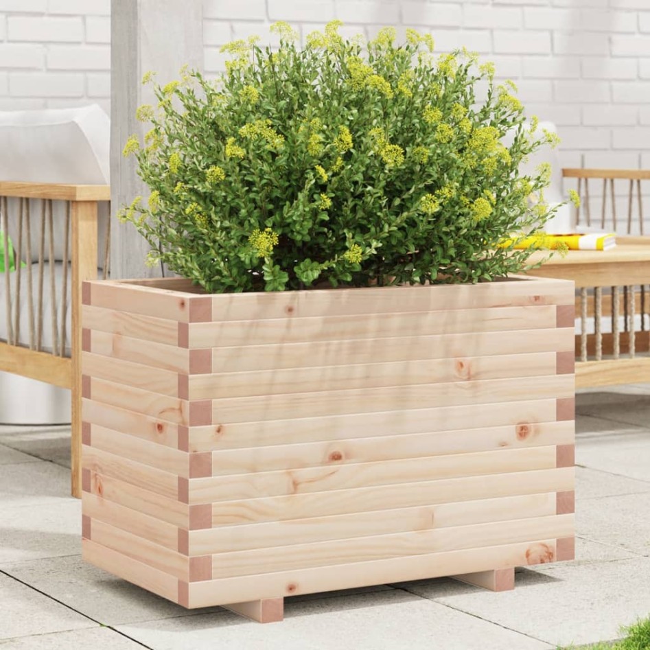 Jardinera madera maciza de pino 70x40x49,5