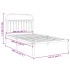 Estructura cama sin colchón con cabecero metal negro 107x203