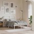 Estructura cama sin colchón con cabecero metal blanco