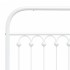 Estructura cama sin colchón con cabecero metal blanco