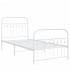 Estructura cama sin colchón con estribo metal blanco 90x190