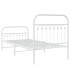 Estructura cama sin colchón con estribo metal blanco 90x190