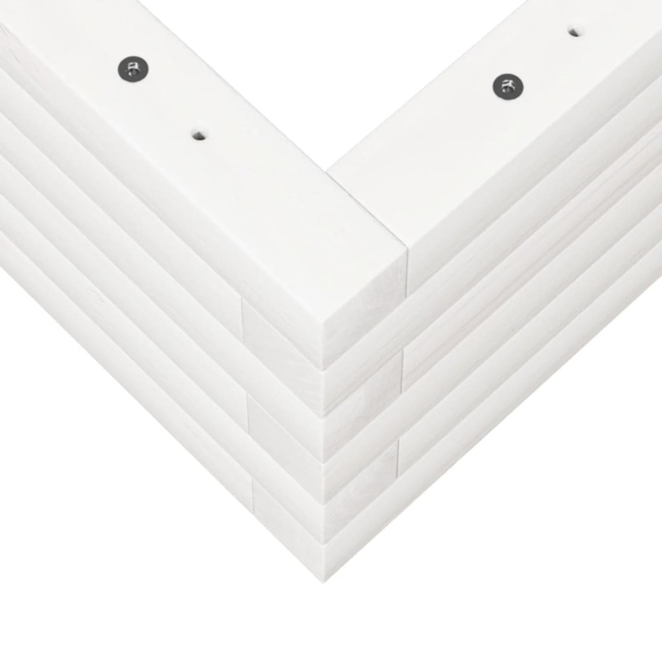 Jardinera de madera maciza de pino blanco 110x60x23