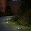 Luces solares suelo jardín con pico tierra blanco cálido 12 uds