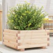 Jardinera de madera maciza de pino 50x50x26,5 cm
