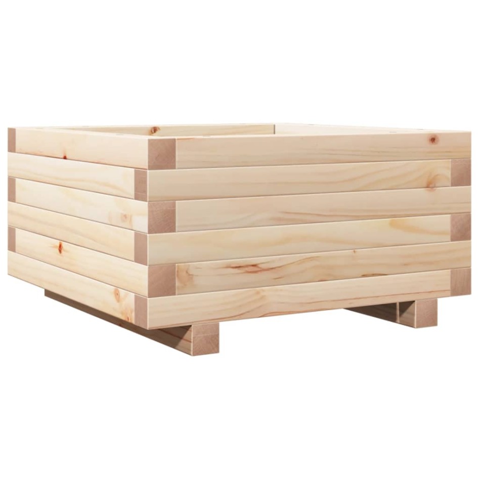 Jardinera de madera maciza de pino 50x50x26,5