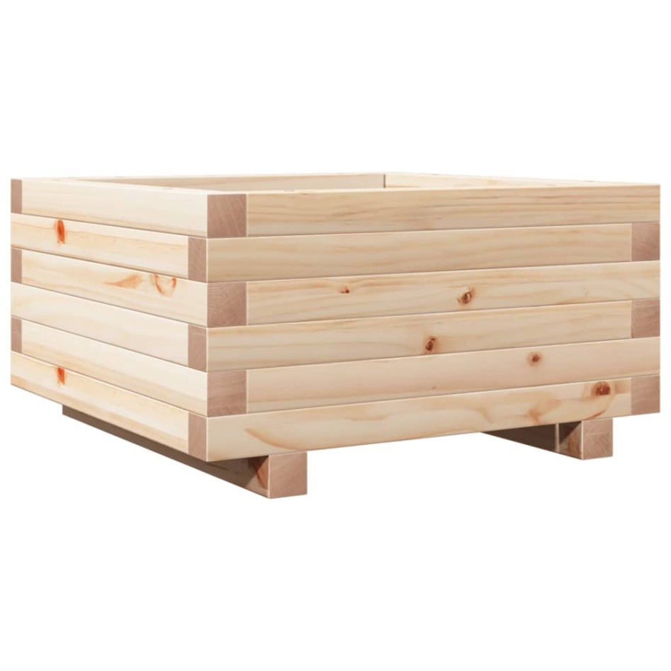 Jardinera de madera maciza de pino 50x50x26,5