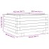 Jardinera de madera maciza de pino 50x50x26,5