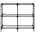 Mesa consola superficie vidrio transparente acero 98x30x81