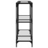 Mesa consola superficie vidrio transparente acero 98x30x81