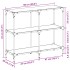 Mesa consola superficie vidrio transparente acero 98x30x81
