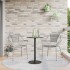 Mesa de jardín redonda acero negro Ø50x72