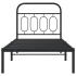 Estructura cama sin colchón con cabecero metal negro 90x200