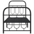 Estructura cama sin colchón con estribo metal negro 75x190