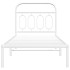 Estructura cama sin colchón con cabecero metal blanco 90x200