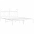 Estructura cama sin colchón con cabecero metal blanco