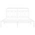 Estructura cama sin colchón con cabecero metal blanco