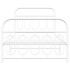 Estructura cama sin colchón con estribo metal blanco 100x190